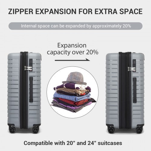 Kono KSK2595 Hard Shell 2 Piece Suitcase Set