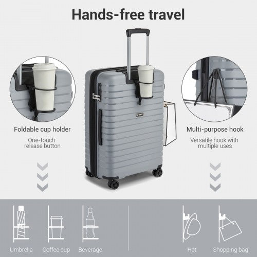 Kono KSK2595 Hard Shell Medium Suitcase - 24 Inch