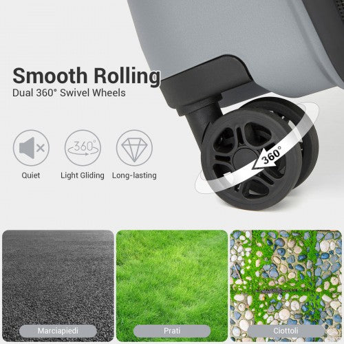 Kono KSK2595 Hard Shell Cabin Suitcase - 20 Inch