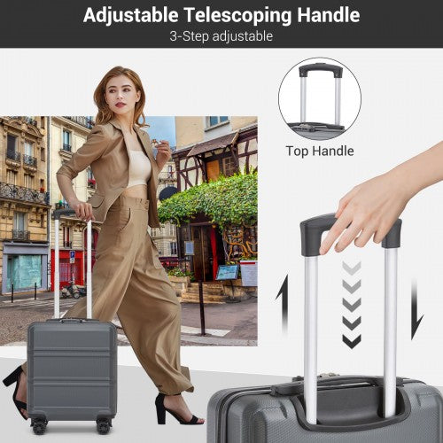 Kono KSK2596 Hard Shell Cabin Suitcase - 16 Inch