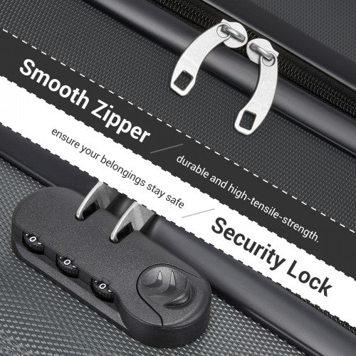 Kono KSK2596 Hard Shell Cabin Suitcase - 16 Inch