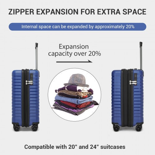 Kono KSK2595 Hard Shell Cabin Suitcase - 20 Inch