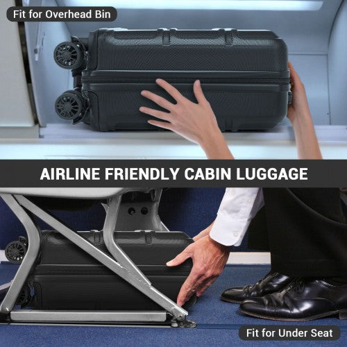 Kono KSK2596 Hard Shell Cabin Suitcase - 16 Inch