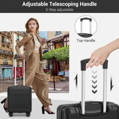 Kono KSK2596 Hard Shell Cabin Suitcase - 16 Inch