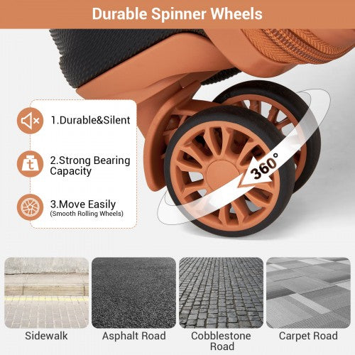 Kono KSK2596 Hard Shell Cabin Suitcase - 16 Inch