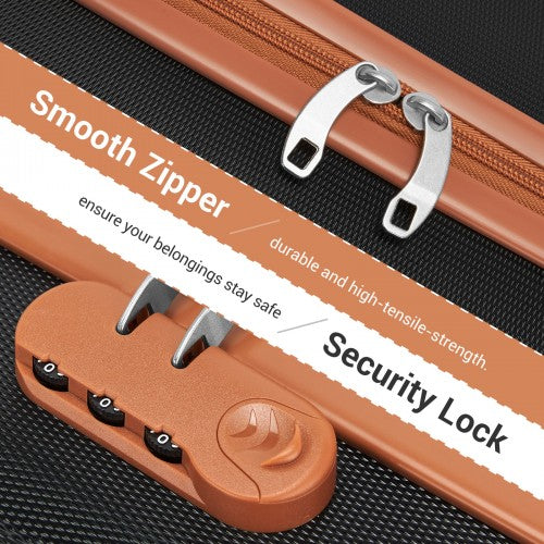 Kono KSK2596 Hard Shell Cabin Suitcase - 16 Inch