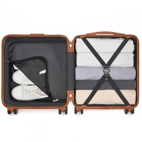 Kono KSK2596 Hard Shell Cabin Suitcase - 16 Inch