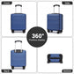 Kono KSK2596 Hard Shell Cabin Suitcase - 16 Inch