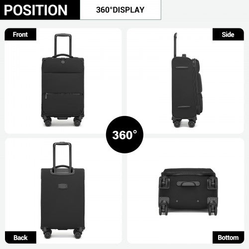 Kono KSN2593 Hard Shell Cabin Suitcase - 20 Inch