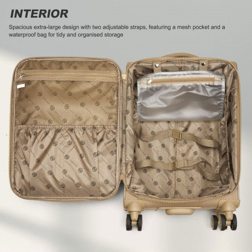 Kono KSN2593 Hard Shell Cabin Suitcase - 20 Inch