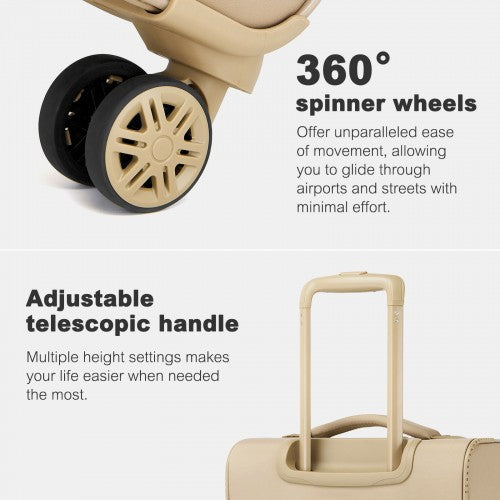 Kono KSN2593 Hard Shell Cabin Suitcase - 20 Inch