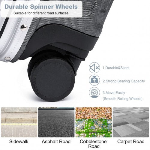 Kono KSS2481 Hard Shell Cabin Suitcase - 20 Inch