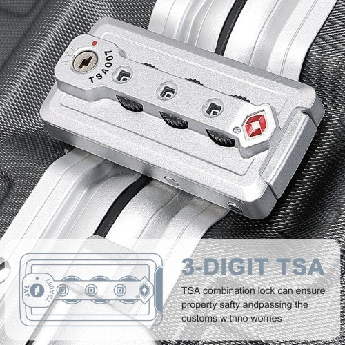 Kono KSS2481 Hard Shell Cabin Suitcase - 20 Inch