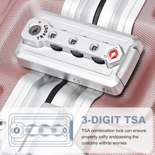 Kono KSS2481 Hard Shell Cabin Suitcase - 20 Inch