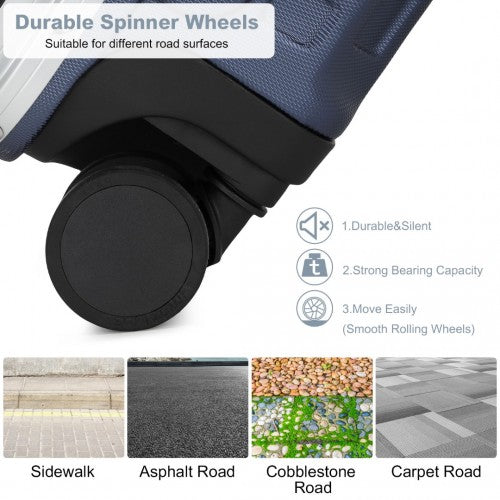 Kono KSS2481 Hard Shell Cabin Suitcase - 20 Inch