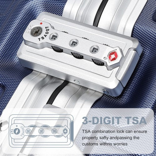 Kono KSS2481 Hard Shell Cabin Suitcase - 20 Inch