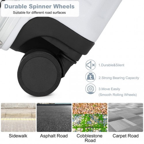 Kono KSS2481 Hard Shell Cabin Suitcase - 20 Inch