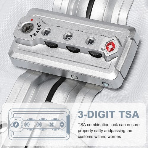 Kono KSS2481 Hard Shell Cabin Suitcase - 20 Inch