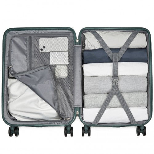 Kono KSS2495 Hard Shell Cabin Suitcase - 20 Inch