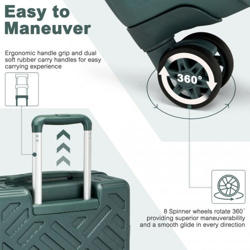 Kono KSS2495 Hard Shell Cabin Suitcase - 20 Inch