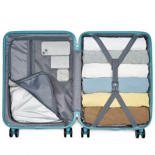 Kono KSS2495 Hard Shell Cabin Suitcase - 20 Inch