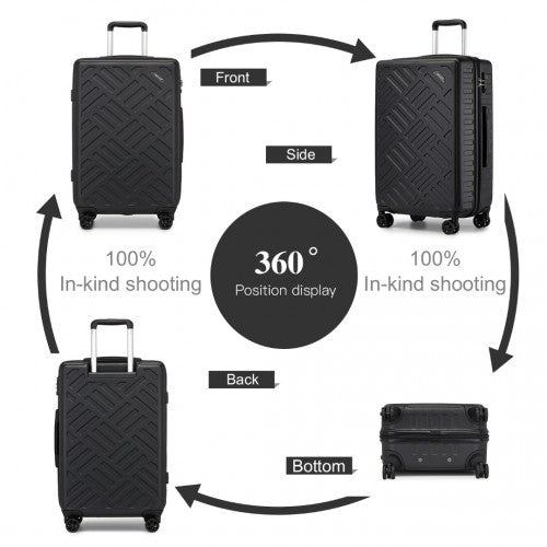 Kono KSS2495 Hard Shell Medium Suitcase - 24 Inch