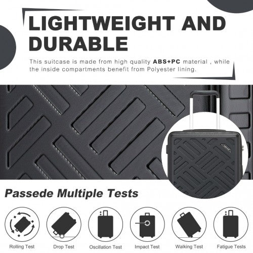 Kono KSS2495 Hard Shell Medium Suitcase - 24 Inch