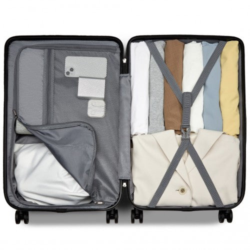 Kono KSS2495 Hard Shell 3 Piece Suitcase Set