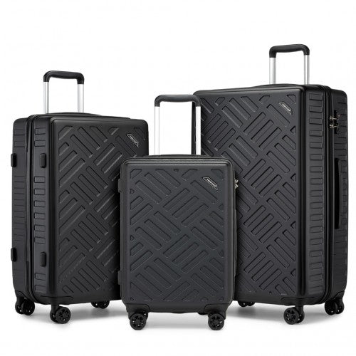 Kono KSS2495 Hard Shell 3 Piece Suitcase Set