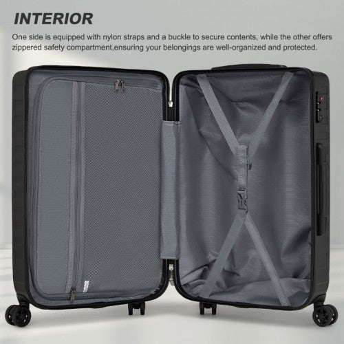 Kono KSS2495 Hard Shell 3 Piece Suitcase Set
