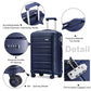 Kono K2091L Hard Shell PP (Polypropylene) Suitcase With TSA Lock