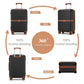 Kono Holiday Lightweight 4 Wheel Suitcase With TSA Lock