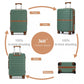Kono Holiday Lightweight 4 Wheel Suitcase With TSA Lock
