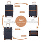 Kono Holiday Lightweight 4 Wheel Suitcase With TSA Lock