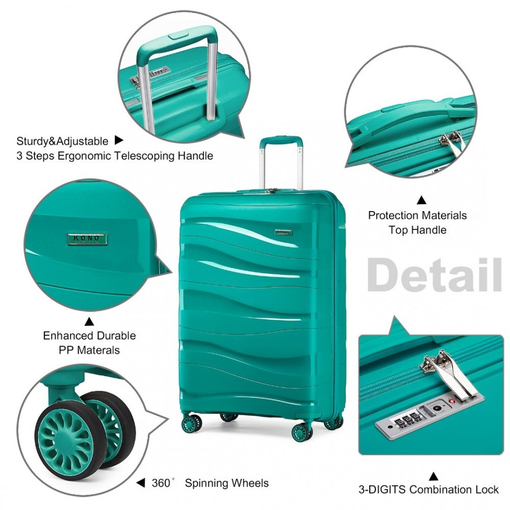 Kono K2094L Hard Shell Medium Suitcase - 24 Inch