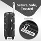 Kono Escape Lightweight 4 Wheel Hard Shell Suitcase With TSA Lock
