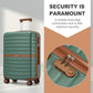 Kono Holiday Lightweight 4 Wheel Suitcase With TSA Lock