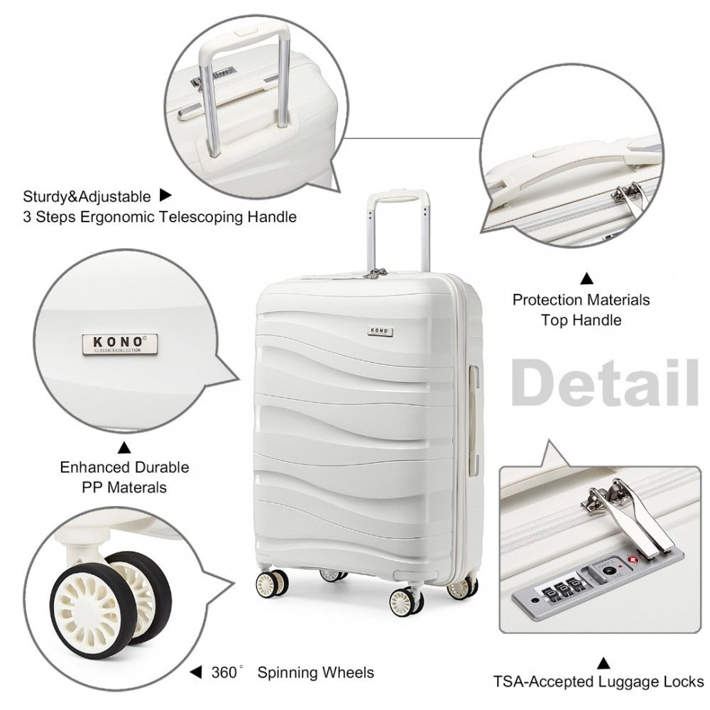 Kono K2094L Hard Shell Large Suitcase - 28 Inch