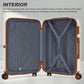 Kono Holiday Lightweight 4 Wheel Suitcase With TSA Lock