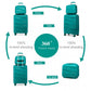Kono Roamer Bright 4 Wheel Hard Shell Luggage With TSA Lock
