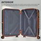 Kono Holiday Lightweight 4 Wheel Suitcase With TSA Lock