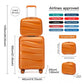 Kono Roamer Bright 4 Wheel Hard Shell Luggage With TSA Lock