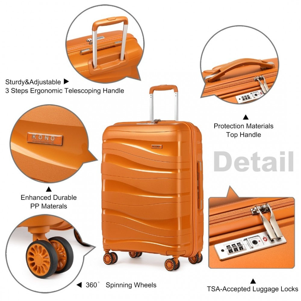 Kono K2094L Hard Shell Large Suitcase - 28 Inch
