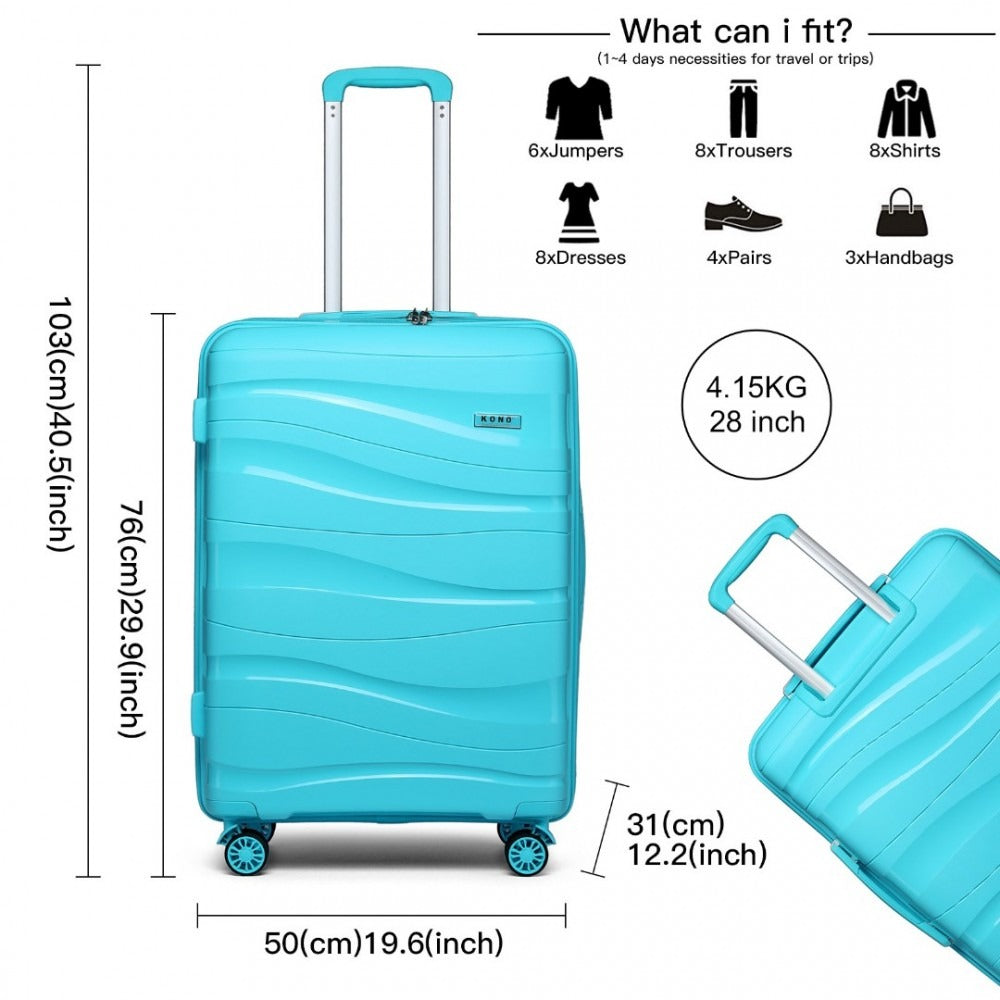 Kono K2094L Hard Shell Large Suitcase - 28 Inch