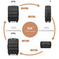 Kono K2191 Hard Shell Luggage With TSA Lock