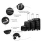Kono Roamer Bright 4 Wheel Hard Shell Luggage With TSA Lock