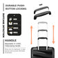 Kono Roamer Bright 4 Wheel Hard Shell Luggage With TSA Lock
