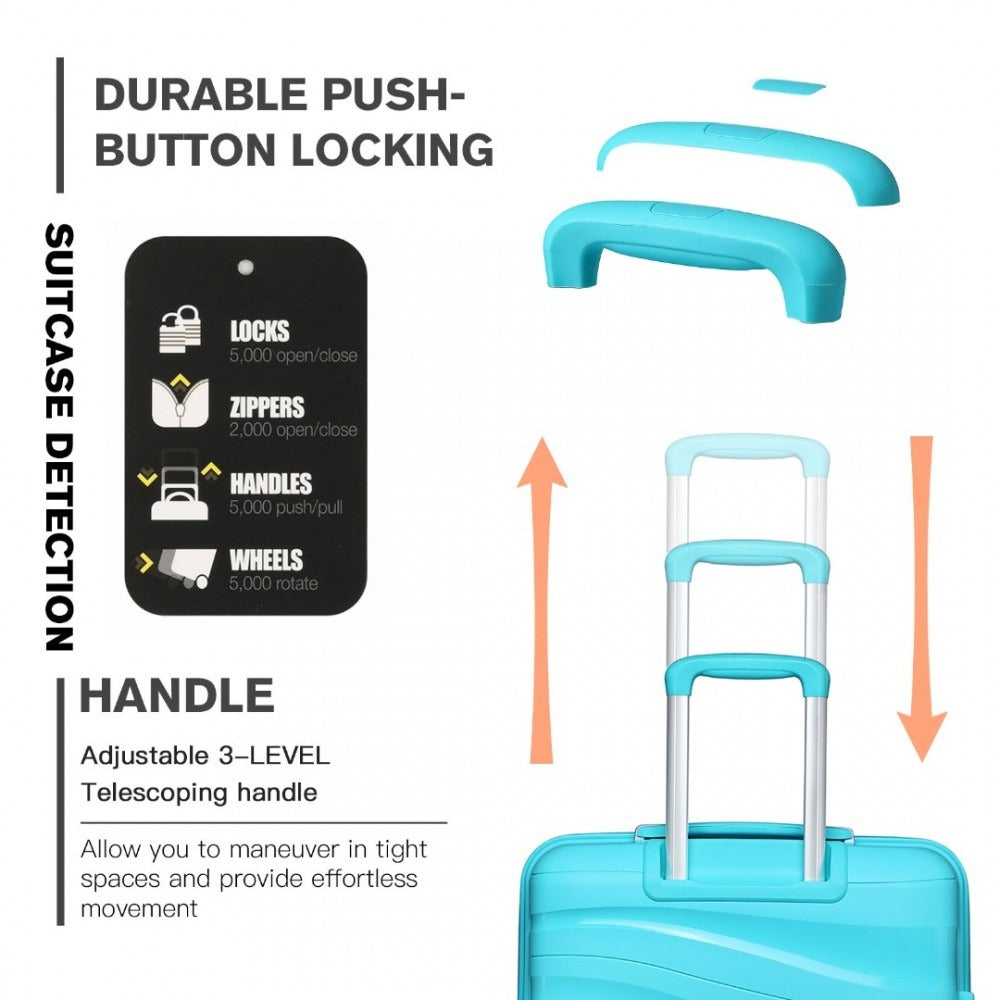 Kono K2094L Hard Shell Large Suitcase - 28 Inch
