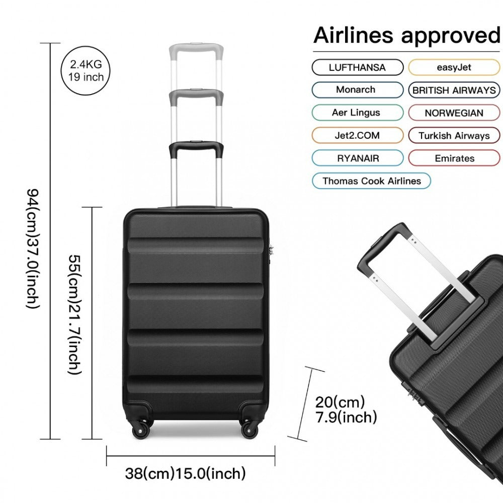 Kono K2191 Hard Shell Luggage With TSA Lock