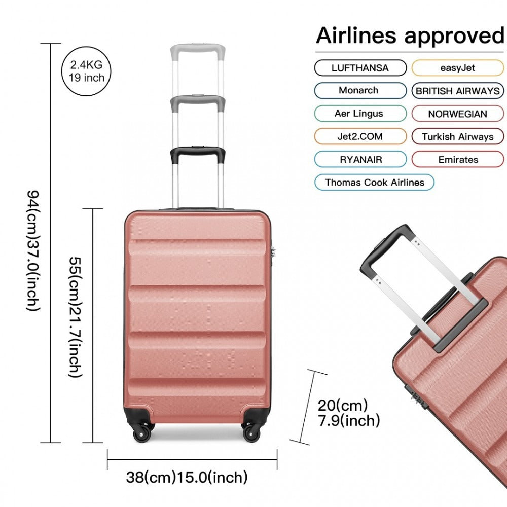 Kono K2191 Hard Shell Luggage With TSA Lock